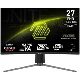 Монитор MSI MAG 275CQF E18, 27" WQHD (2560x1440) Rapid VA, 180Hz, 0.5ms, 1500R извит, HDR Ready, Adaptive-Sync - 1