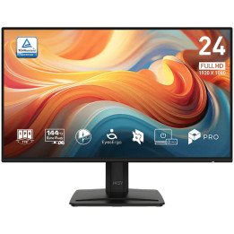 Монитор MSI PRO MP243 E14, 23.8" Full HD IPS, 1920x1080, 144Hz, 1ms, 300nits, HDMI, DisplayPort, вградени тонколони - 1