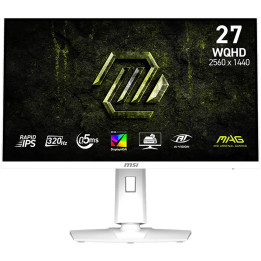 Монитор MSI MAG 274QRFW X32, 27" WQHD Rapid IPS 320Hz, 0.5ms, G-Sync Compatible, FreeSync Premium, DisplayHDR 400, Бял - 1