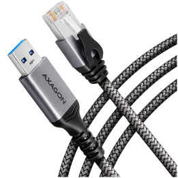 Мрежова карта AXAGON ADE-AM15, USB-A 3.2 Gen 1 към RJ-45, Gigabit Ethernet 10/100/1000, кабел 1.5m, оплетка - 1