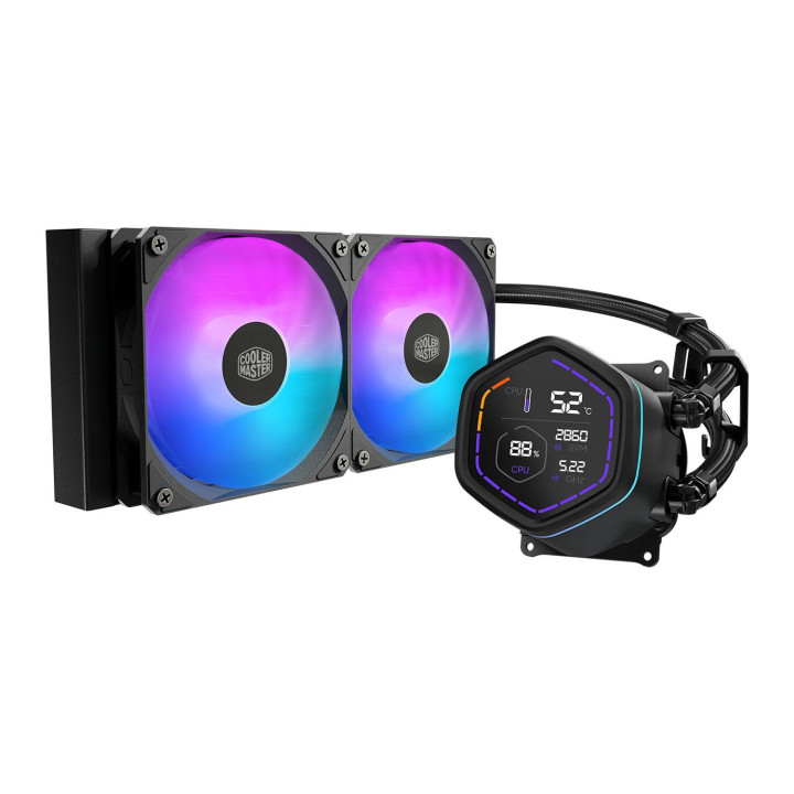 Водно охлаждане за процесор Cooler Master MASTERLIQUID CORE NEX DIGITAL 240, 240mm радиатор, 2x 120mm вентилатора, 650-1750 RPM,