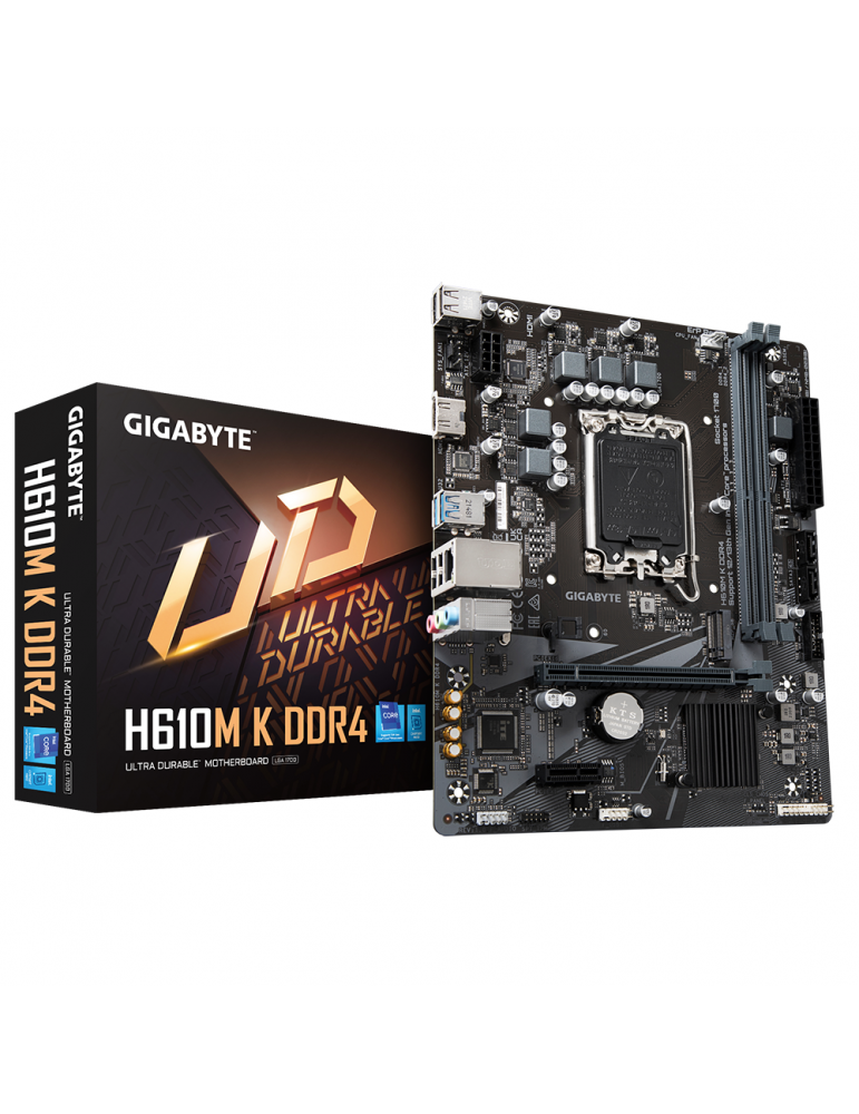Дънна платка Gigabyte H610M-K, LGA1700, 2xDDR4, Micro ATX
