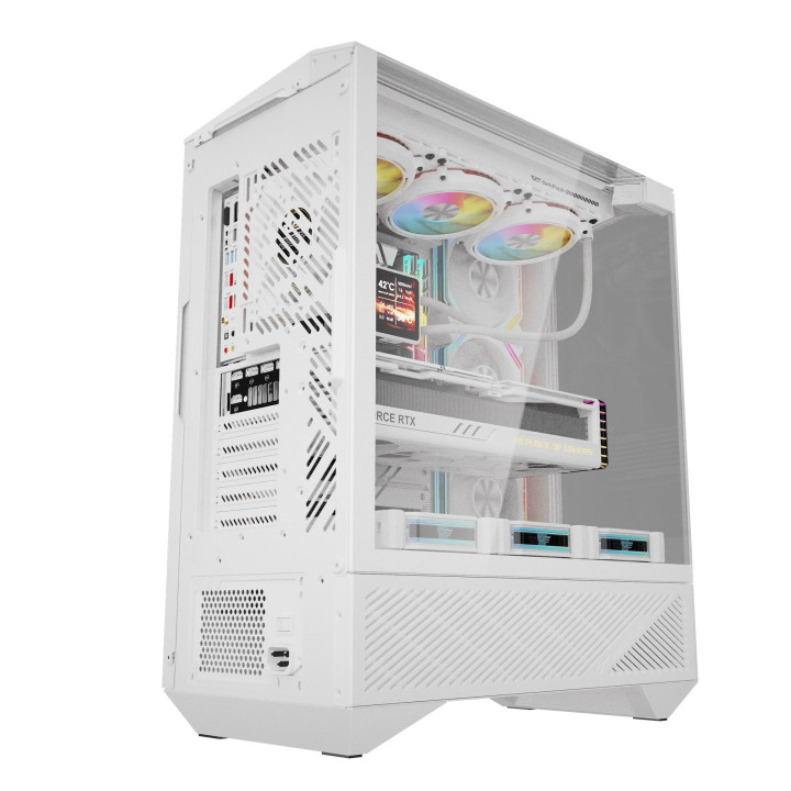Кутия за компютър Darkflash DY460 White, ATX Middle Tower, 4 x 120mm ARGB вентилатора, Tempered glass, USB-C - DY460-4F-WH - 7