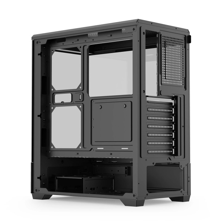Кутия за компютър Aigo C365, ATX Middle Tower, 3 x 120 mm ARGB вентилатора, Tempered Glass, Черна - C365-3F-BK - 6