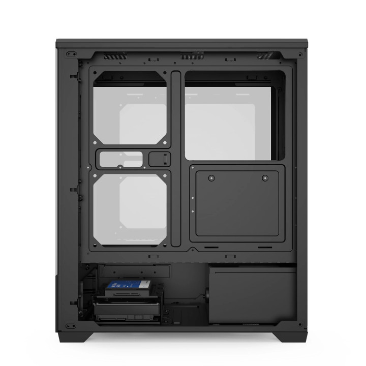 Кутия за компютър Aigo C365, ATX Middle Tower, 3 x 120 mm ARGB вентилатора, Tempered Glass, Черна - C365-3F-BK - 7