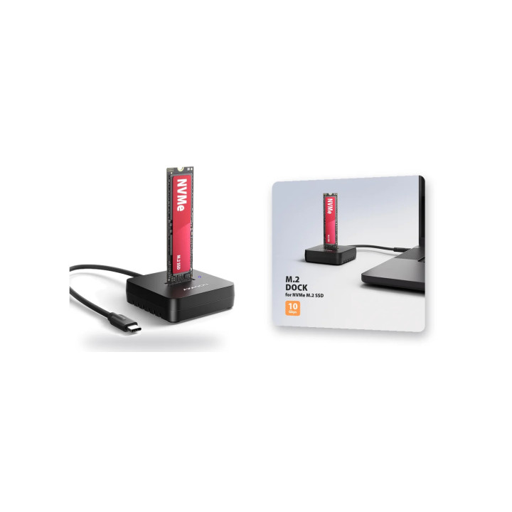 Докинг станция AXAGON ADSA-M2C11L, USB-C 10Gbps, за M.2 NVMe SSD - 2