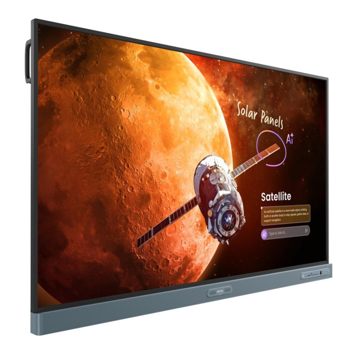 Интерактивен дисплей BenQ RP7505, 75" 4K UHD, 450 cd/m2, 50 точки на допир, Android 15.0, OPS слот - 9H.FC2TC.DE - 3