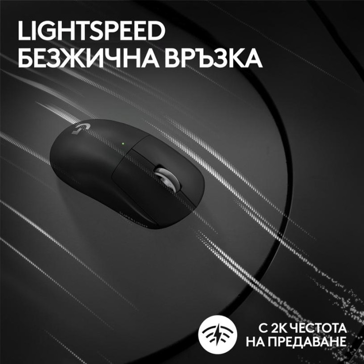 Безжична геймърска мишка Logitech G PRO X Superlight 2, HERO 2, 32000 DPI, 2.4G Wireless, Черна - 910-006631 - 5