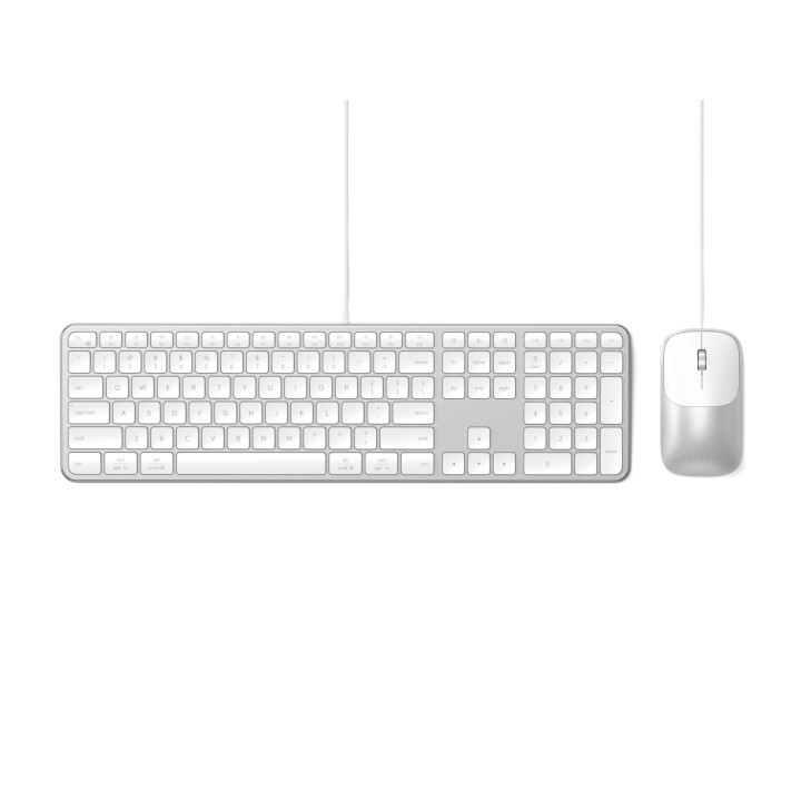Комплект клавиатура и мишка Satechi Slim CLX3, жични, US English, сребрист - ST-ZULX3SS-EN - 1