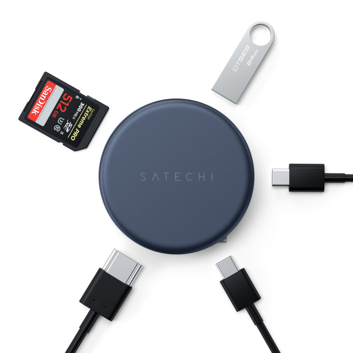 Докинг станция Satechi OnTheGo 5-in-1, 1x HDMI 4K 60Hz, 1x USB-C 5Gbps, 1x USB-A 3.0 5Gbps, 1x USB-C PD 60W, четец за SD карти, 