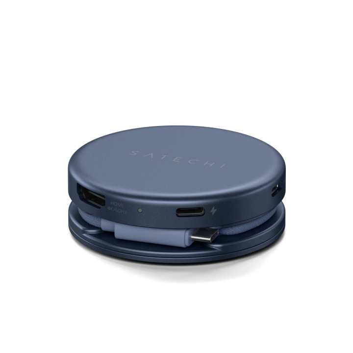 Докинг станция Satechi OnTheGo 5-in-1, 1x HDMI 4K 60Hz, 1x USB-C 5Gbps, 1x USB-A 3.0 5Gbps, 1x USB-C PD 60W, четец за SD карти, 
