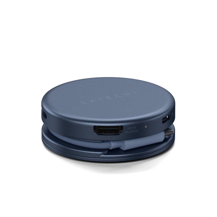 Докинг станция Satechi OnTheGo 5-in-1, 1x HDMI 4K 60Hz, 1x USB-C 5Gbps, 1x USB-A 3.0 5Gbps, 1x USB-C PD 60W, четец за SD карти, 