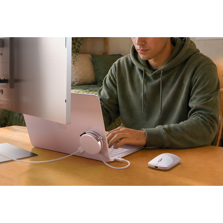 Докинг станция Satechi OntheGo 5-in-1, 1x HDMI 4K 60Hz, 1x USB-C 5Gbps, 1x USB-A 3.0 5Gbps, 1x USB-C PD 60W, четец за SD карти, 