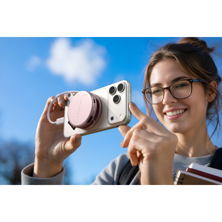 Докинг станция Satechi OntheGo 5-in-1, 1x HDMI 4K 60Hz, 1x USB-C 5Gbps, 1x USB-A 3.0 5Gbps, 1x USB-C PD 60W, четец за SD карти, 