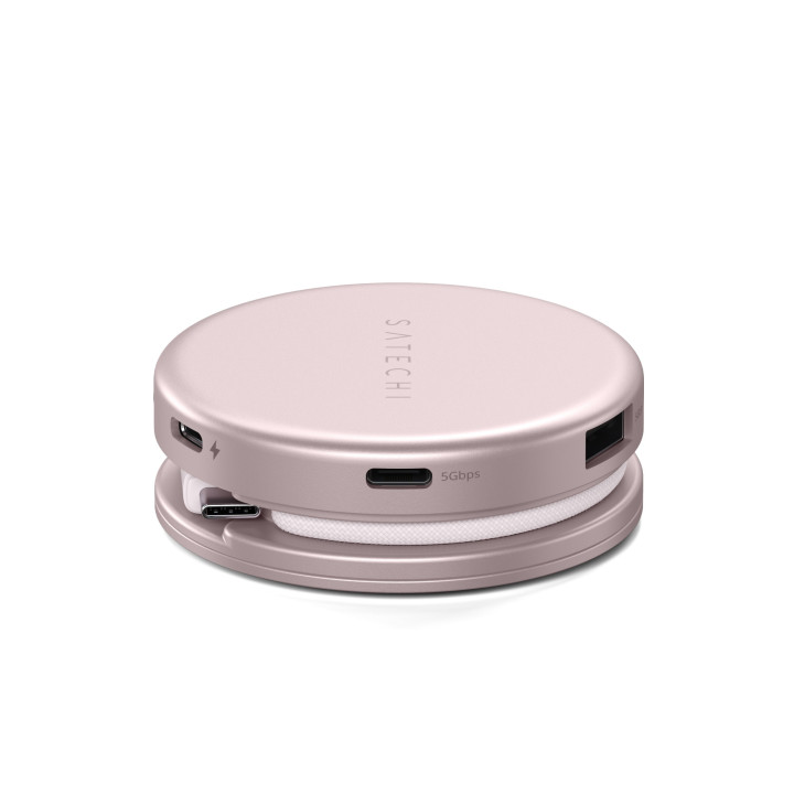 Докинг станция Satechi OntheGo 5-in-1, 1x HDMI 4K 60Hz, 1x USB-C 5Gbps, 1x USB-A 3.0 5Gbps, 1x USB-C PD 60W, четец за SD карти, 
