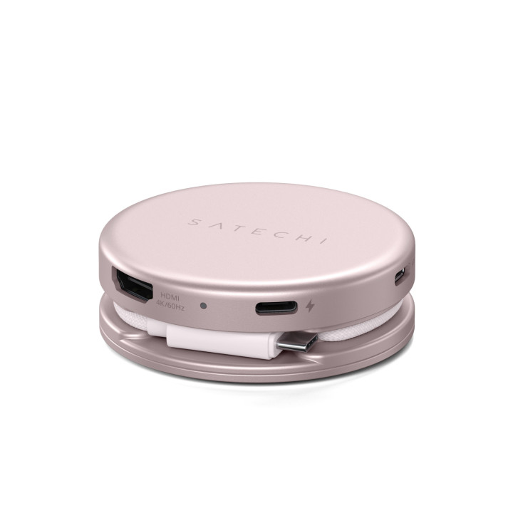 Докинг станция Satechi OntheGo 5-in-1, 1x HDMI 4K 60Hz, 1x USB-C 5Gbps, 1x USB-A 3.0 5Gbps, 1x USB-C PD 60W, четец за SD карти, 