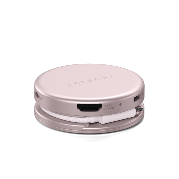 Докинг станция Satechi OntheGo 5-in-1, 1x HDMI 4K 60Hz, 1x USB-C 5Gbps, 1x USB-A 3.0 5Gbps, 1x USB-C PD 60W, четец за SD карти, 
