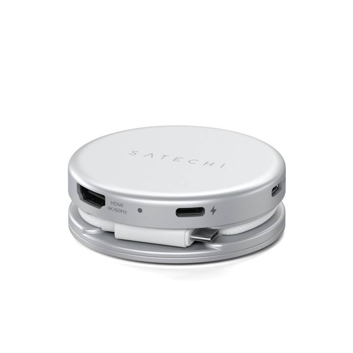Докинг станция Satechi OnTheGo 5-in-1, 1x HDMI 4K 60Hz, 1x USB-C 5Gbps, 1x USB-A 3.0 5Gbps, 1x USB-C PD 60W, четец за SD карти, 