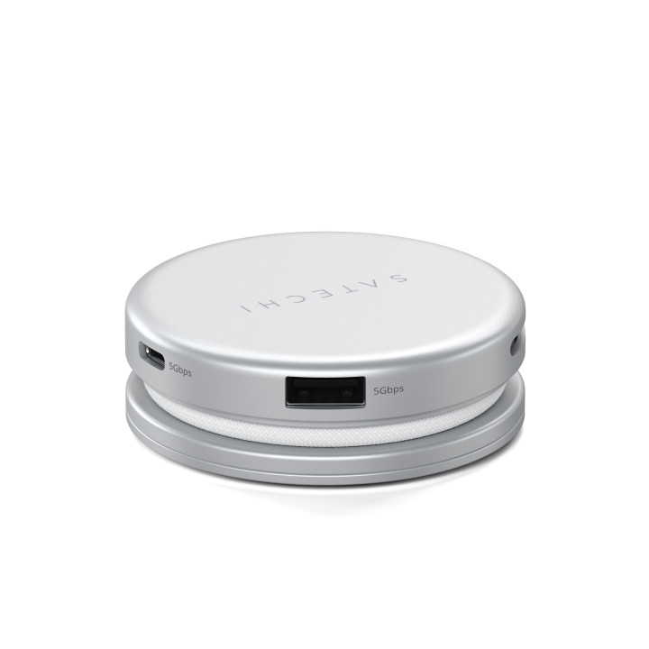 Докинг станция Satechi OnTheGo 5-in-1, 1x HDMI 4K 60Hz, 1x USB-C 5Gbps, 1x USB-A 3.0 5Gbps, 1x USB-C PD 60W, четец за SD карти, 