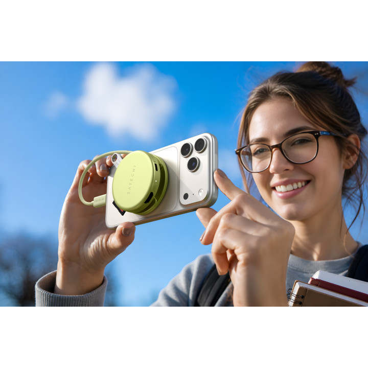 Докинг станция Satechi OntheGo, 5-in-1, HDMI 4K 60Hz, USB-C 5Gbps, USB-A 3.0 5Gbps, USB-C PD 60W, SD четец, Citrus - ST-POTG5Y -