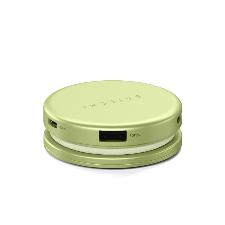 Докинг станция Satechi OntheGo, 5-in-1, HDMI 4K 60Hz, USB-C 5Gbps, USB-A 3.0 5Gbps, USB-C PD 60W, SD четец, Citrus - ST-POTG5Y -