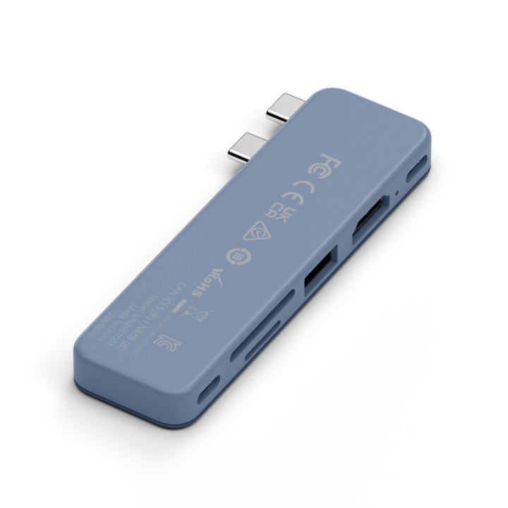 Докинг станция Satechi Snap, 1x HDMI 4K 60Hz, 1x USB-C 5Gbps, 1x USB-A 3.0 5Gbps, 1x USB-C PD, четец за microSD/SD карти, Indigo