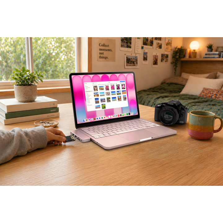Докинг станция Satechi Snap, USB-C, HDMI 4K 60Hz, USB-C 5Gbps, USB-A 3.0 5Gbps, USB-C PD, microSD/SD четец, Blush - ST-HUSNP - 2