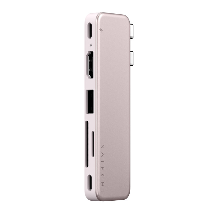 Докинг станция Satechi Snap, USB-C, HDMI 4K 60Hz, USB-C 5Gbps, USB-A 3.0 5Gbps, USB-C PD, microSD/SD четец, Blush - ST-HUSNP - 8
