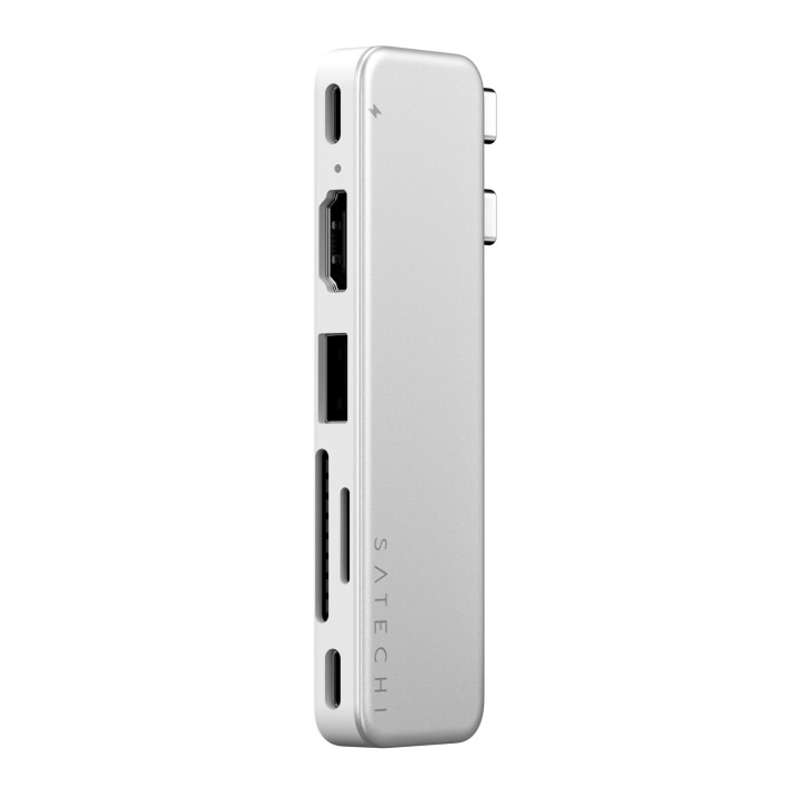 Докинг станция Satechi USB-C Snap Hub, 1x HDMI 4K 60Hz, 1x USB-C 5Gbps, 1x USB-A 3.0 5Gbps, 1x USB-C PD, 1x microSD/SD четец, Si