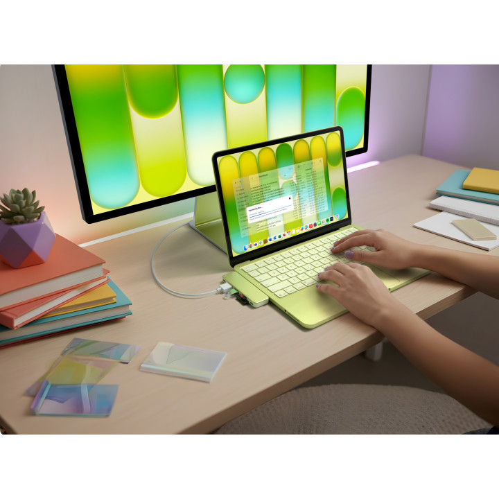 Докинг станция Satechi USB-C Snap Hub, 1x HDMI 4K 60Hz, 1x USB-C 5 Gbps, 1x USB-A 3.0 5 Gbps, 1x USB-C PD, 1x microSD, 1x SD, Ci