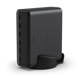 Зарядно устройство Satechi ChargeView, 240W, 6x USB-C, Space Black - ST-C6CV240C-EU - 1
