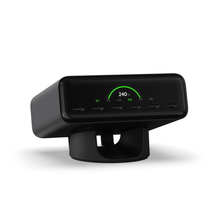Зарядно устройство Satechi ChargeView, 240W, 6x USB-C, Space Black - ST-C6CV240C-EU - 14
