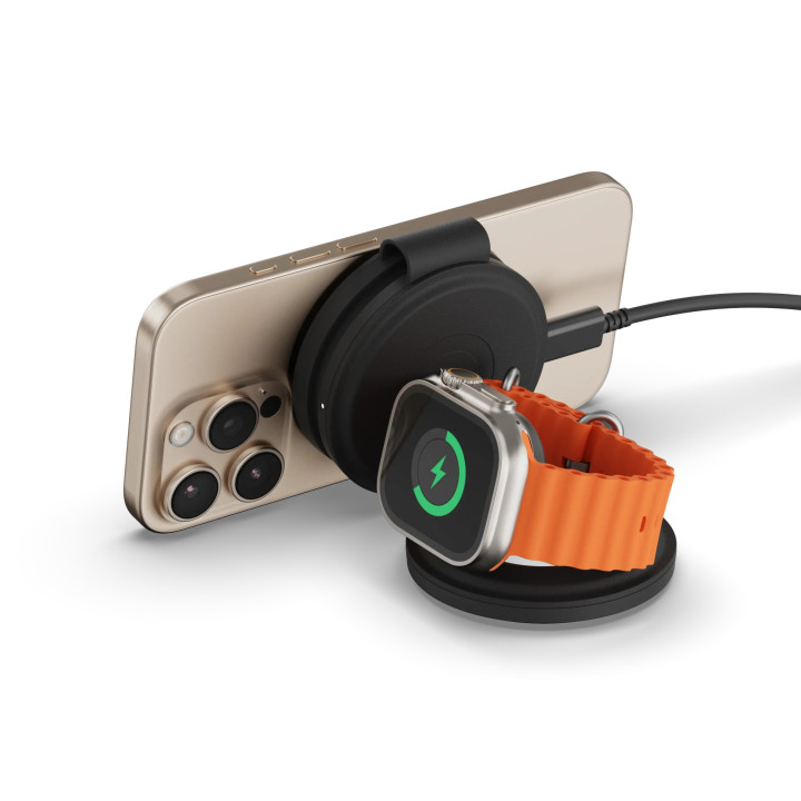 Безжично зарядно Satechi OntheGo 3-in-1, черно - ST-QTG31K - 5