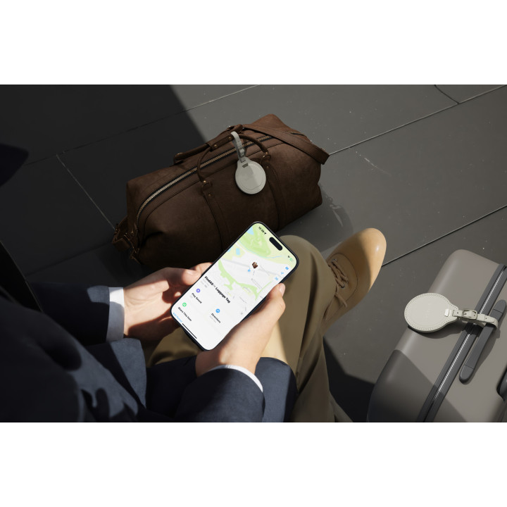 Етикет за багаж Satechi FindAll, веган кожа, пясъчен цвят, с Apple Find My проследяване - ST-LFALTW - 4