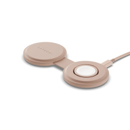 Безжично зарядно Satechi OntheGo, 2-в-1, Desert Rose - ST-QTG21R - 1