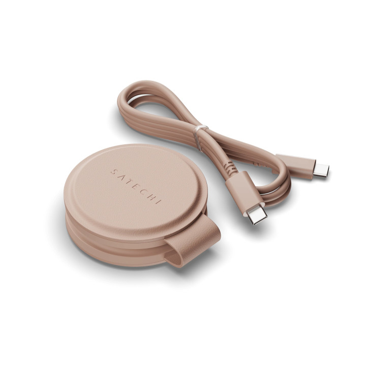 Безжично зарядно Satechi OntheGo, 2-в-1, Desert Rose - ST-QTG21R - 3