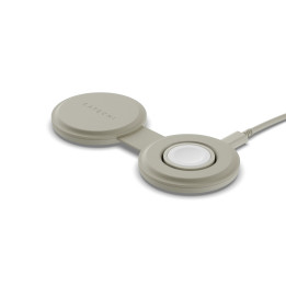 Безжично зарядно Satechi OntheGo, 2-in-1, Sand - ST-QTG21W - 1