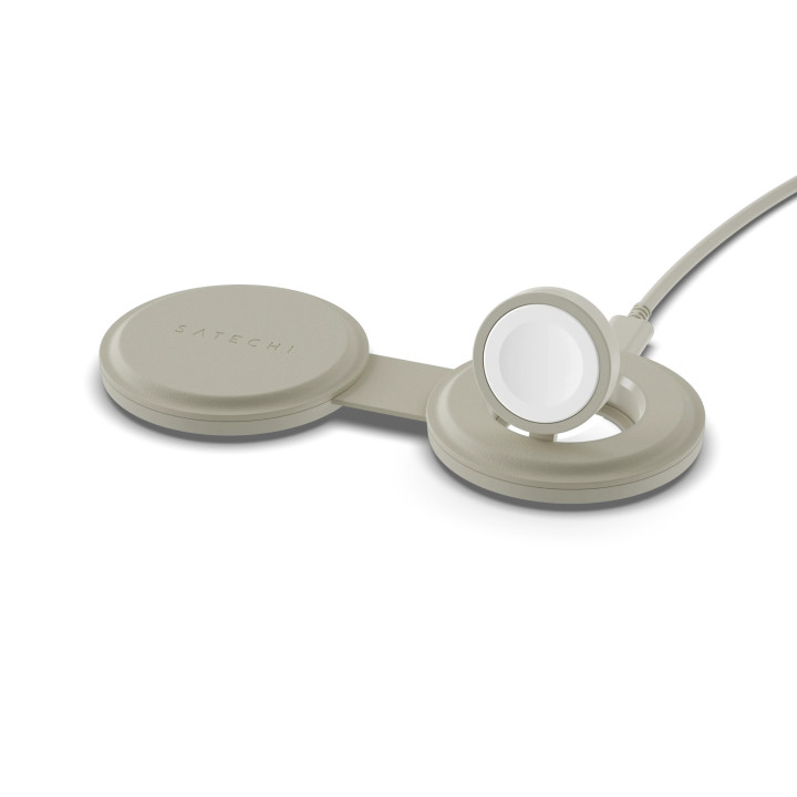 Безжично зарядно Satechi OntheGo, 2-in-1, Sand - ST-QTG21W - 4
