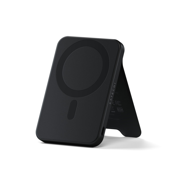 Външна батерия Satechi Qi2 Magnetic със стойка, 5000mAh, безжично зареждане, черна - ST-B5Q2SK - 1