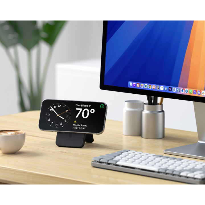 Външна батерия Satechi Qi2 Magnetic със стойка, 5000mAh, безжично зареждане, черна - ST-B5Q2SK - 4