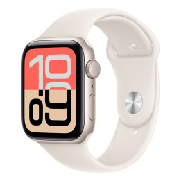 Смарт часовник Apple Watch SE 3 GPS, 44mm Starlight алуминиев корпус, Starlight Sport Band, размер M/L - MEHJ4MP/A - 1