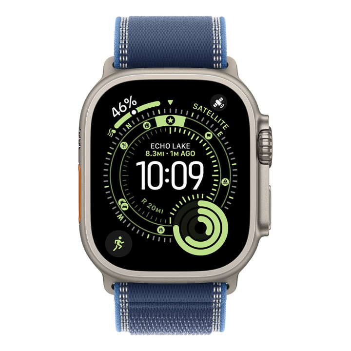 Смарт часовник Apple Watch Ultra 3, 49mm, Cellular, Natural Titanium Case, Blue/Bright Blue Trail Loop - M/L - MEWU4QC/A - 2