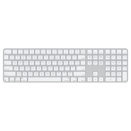 Клавиатура Apple Magic Keyboard, с Touch ID и цифров блок, US English, бели клавиши - mxk73lb/a - 1