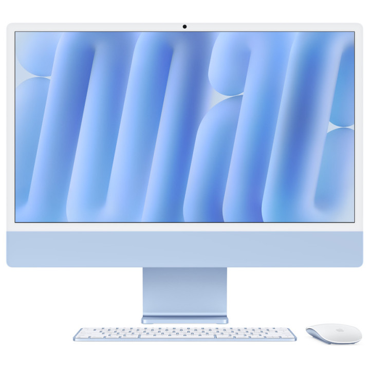 Компютър Apple iMac 24, 24" 4.5K Retina, Apple M1 8-core CPU, 8-core GPU, 16GB, 256GB SSD, macOS Big Sur - MWV13ZE/A - 1