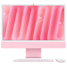 Компютър All-in-One Apple iMac 24, 24" 4.5K Retina, Apple M1 8-core CPU, 8-core GPU, 16GB, 256GB SSD, macOS, Pink - mwug3ze/a - 