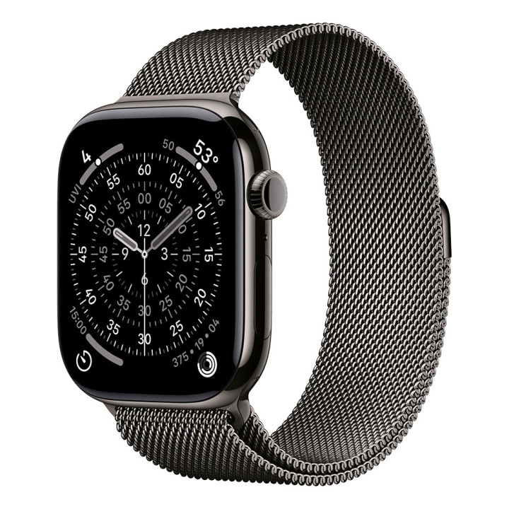 Смарт часовник Apple Watch Series 11 Cellular, 46mm Slate Titanium Case, Slate Milanese Loop, размер S/M - MFD34MP/A - 1