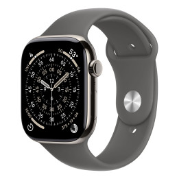 Смарт часовник Apple Watch Series 11 Cellular, 46mm, Natural Titanium Case, Stone Grey Sport Band, M/L - MFCX4MP/A - 1