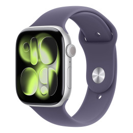Смарт часовник Apple Watch Series 11 Cellular, 46mm, Silver Aluminium Case, Purple Fog Sport Band M/L - MFCR4MP/A - 1