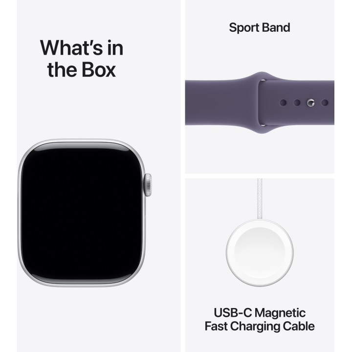 Смарт часовник Apple Watch Series 11 Cellular, 46mm, Silver Aluminium Case, Purple Fog Sport Band M/L - MFCR4MP/A - 4