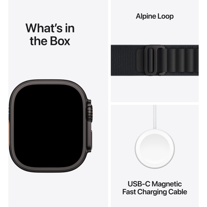 Смарт часовник Apple Watch Ultra 3 Cellular, 49mm Black Titanium Case, Black Alpine Loop Large - mf0x4qc/a - 5